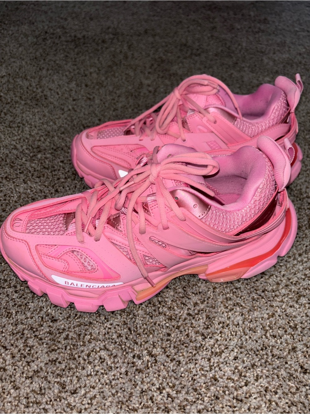 Balenciaga Women's Pink Track Sneakers - Picture 2 of 7